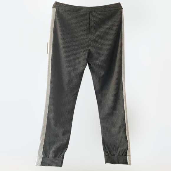 Lysse sz XXL Two-Tone Charcoal Track Pants with Pinstripes and Gray Side Stripes - Picture 6 of 9